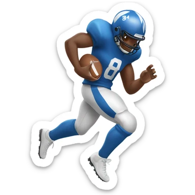 Guy scoring touchdown sticker