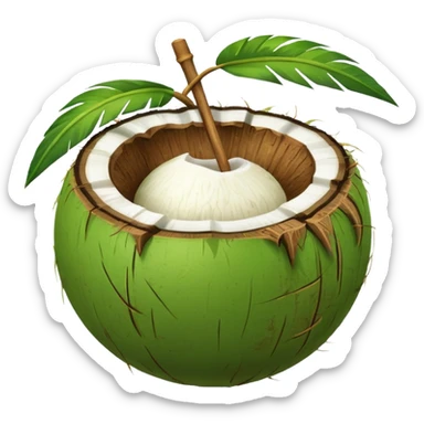 Green Coconut  sticker