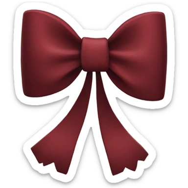 Dark red iPhone bow sticker
