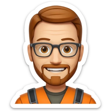 gordon freeman smiling just head  sticker