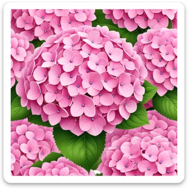 ultra realistic pink hydrangea sticker