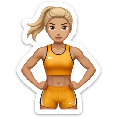 Female Athlete going through adversity  sticker
