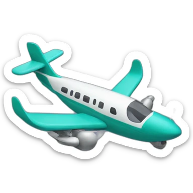 Un serpent qui conduit un avion qui a des ailes sticker