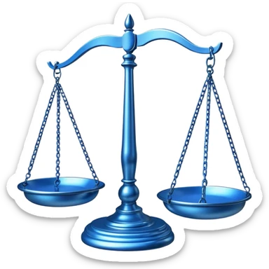 blue scales of justice sticker