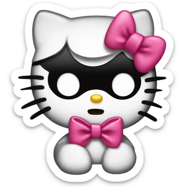 hello kitty with a bow sticker