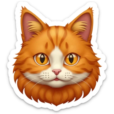 Cat with squinted eyes sticker