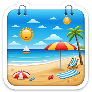 calendario playero sticker