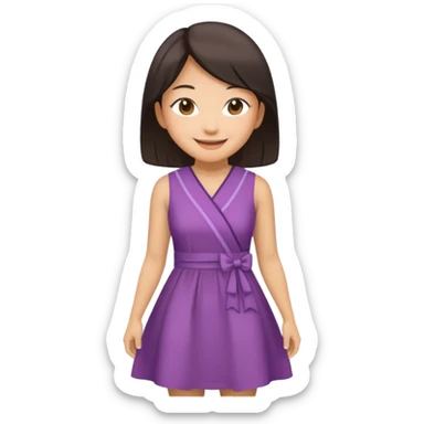 Asian women from japan wearing a dress sticker