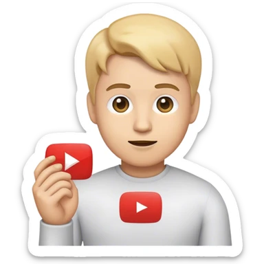 Emoji had youtube in hand sticker