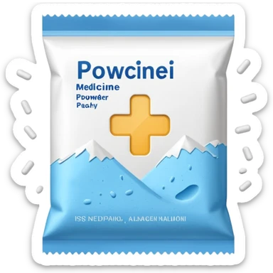 powdered medicine packet sticker