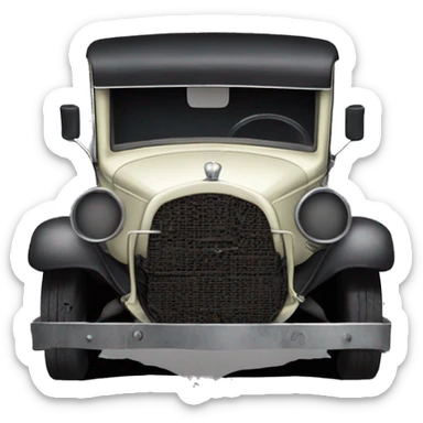 zombie gothic Wednesday Addams.creepy, 1929 ford pickup.  sticker