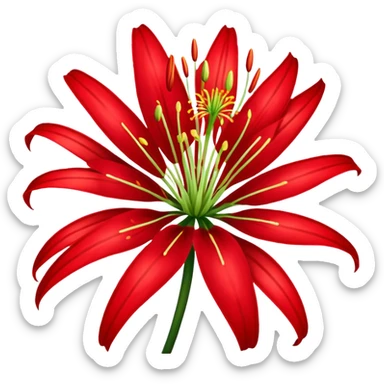 Red spider lily sticker