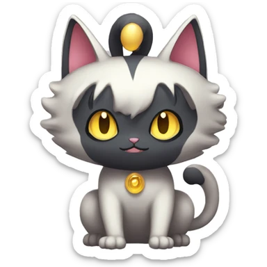 Dark-type-Psychic-type-Fakémon-Cat full body sticker