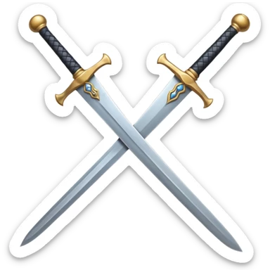 Sword with dual edge sticker