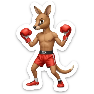 Kangaroo boxer sticker
