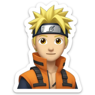 Naruto musicien sticker