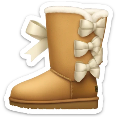 Ugg boots with bow sticker