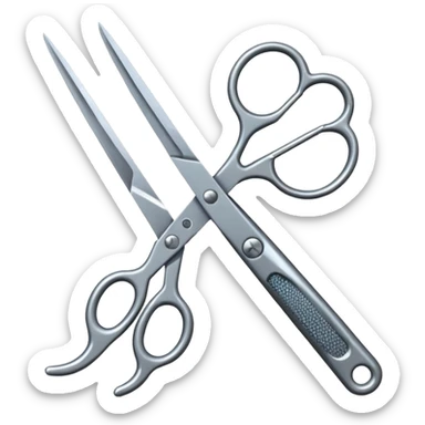 Scissors cutting audio wave clip sticker