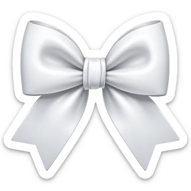 white bow sticker