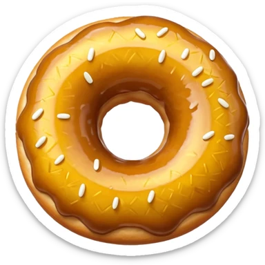 Donut with pineapple sticker