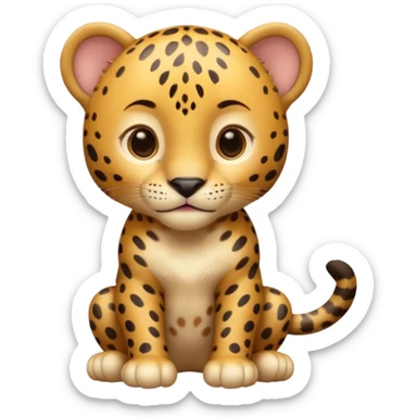 A high-resolution photo-realistic digital illustration of a baby jaguar, chest upward A high-resolution, photo-realistic digital illustration of a majestic jaguar sticker