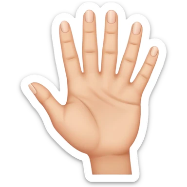 Hand with fingers pinching together “this close” sticker