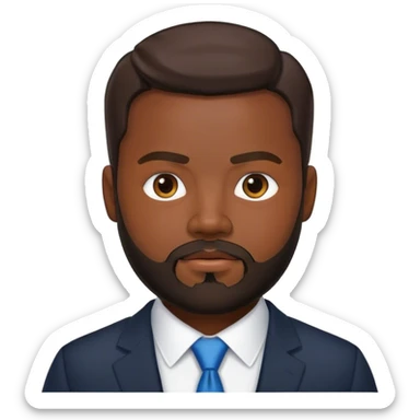 Realistic evil JD Vance with a beard and a suit sticker
