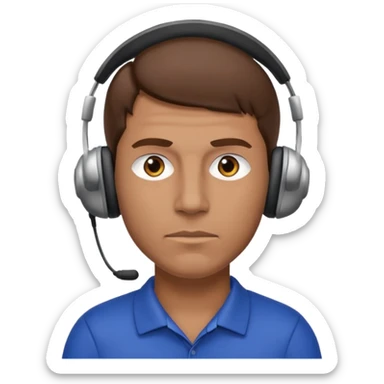 Football coach. Brown hair sticker