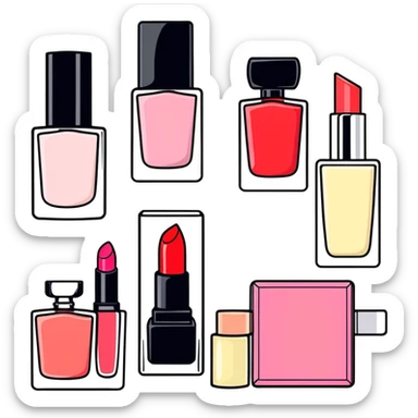 For girls with lipstick and perfume sticker