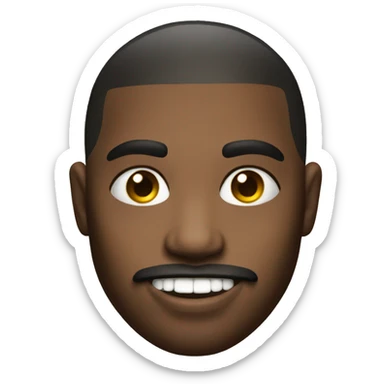 a thug with diamond grills sticker