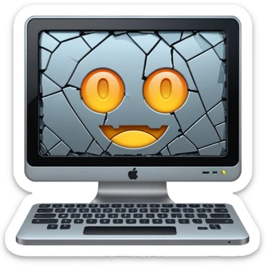 damaged computer sticker