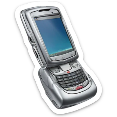 silver Motorola Razr V3 mobile device with the iconic clamshell design. sticker