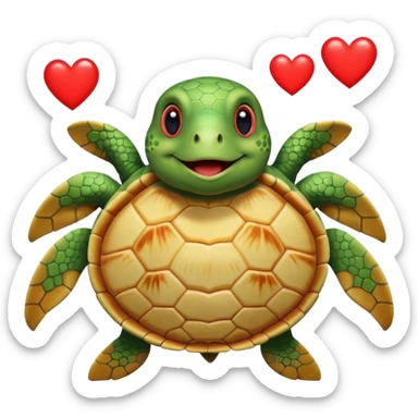 See Turtle in love sticker