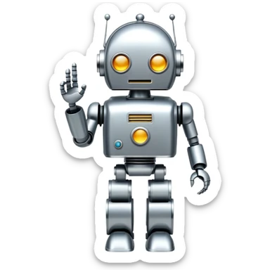 1950’s pulp robot detective  sticker