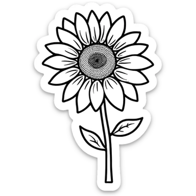 Moving sunflower sticker