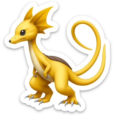  Slim Nimble Long-tailed Whip-fast Flexible Pokémon-Fakémon-Digimon-Creature, (full body) sticker