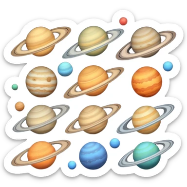 Aline all the planets in a straight line 8 only sticker