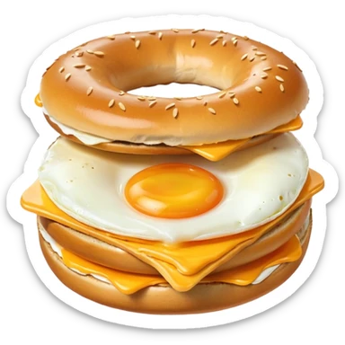 bagel egg and cheese sandwich sticker