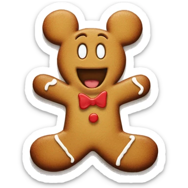 Mickey mouse gingerbread man  sticker