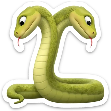two headed snake sticker