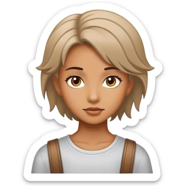 Girl with street hair  sticker