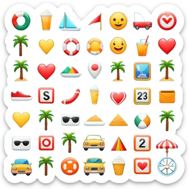 new york, miami, los angeles, las vegas signs sticker