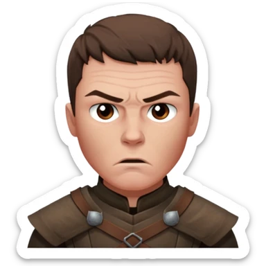 gofery angry  from Games of throne character face only younger sticker