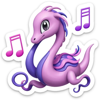 Meloetta-Goodra-Pokémon-Fakémon-fusion-creature sticker