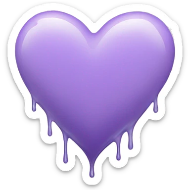 pastel purple dripping heart sticker