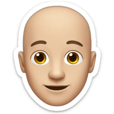 Hairless man sticker