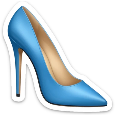 blue high-heeled shoes sticker