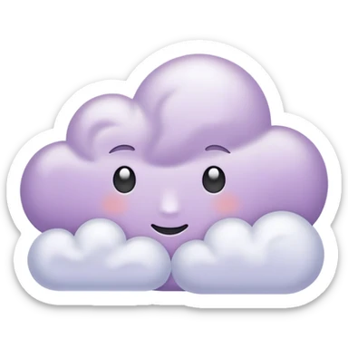 Pale purple cloud sticker