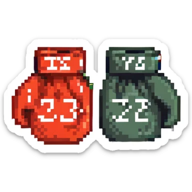 боксерские перчатки с надписью "23", no background sticker