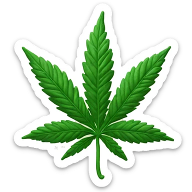 Marijuana leaf heart sticker